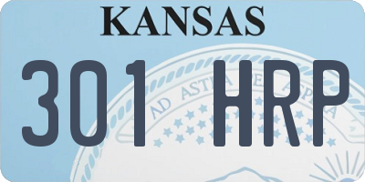 KS license plate 301HRP