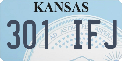 KS license plate 301IFJ
