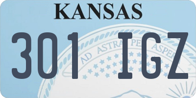 KS license plate 301IGZ