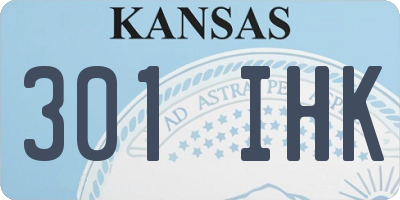 KS license plate 301IHK