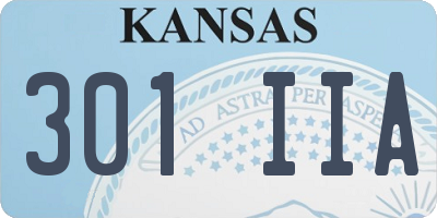 KS license plate 301IIA