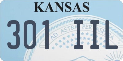 KS license plate 301IIL