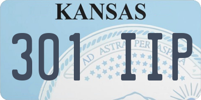 KS license plate 301IIP