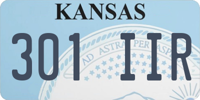 KS license plate 301IIR