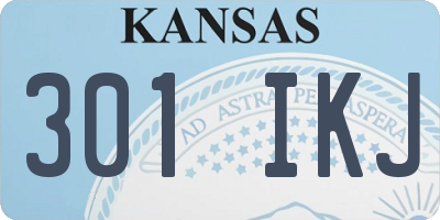 KS license plate 301IKJ
