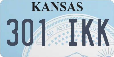 KS license plate 301IKK