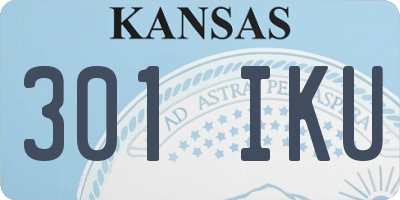 KS license plate 301IKU