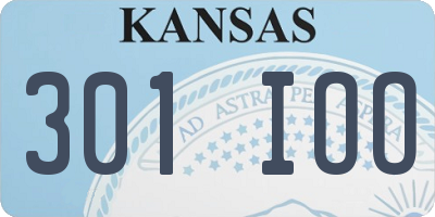 KS license plate 301IOO