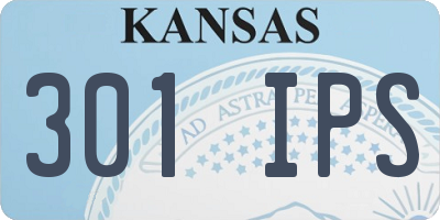 KS license plate 301IPS