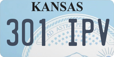 KS license plate 301IPV