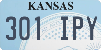 KS license plate 301IPY