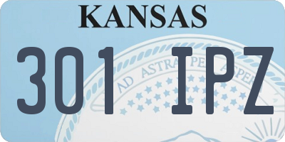 KS license plate 301IPZ