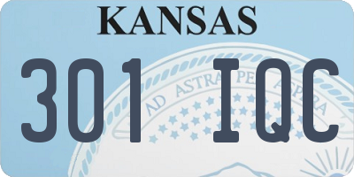 KS license plate 301IQC