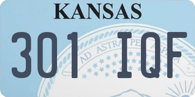 KS license plate 301IQF