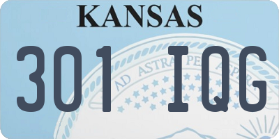 KS license plate 301IQG