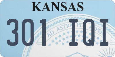 KS license plate 301IQI