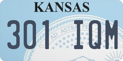 KS license plate 301IQM