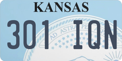 KS license plate 301IQN
