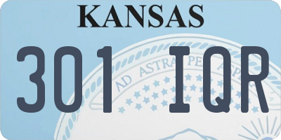 KS license plate 301IQR