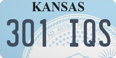 KS license plate 301IQS