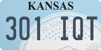 KS license plate 301IQT