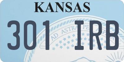 KS license plate 301IRB
