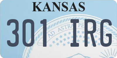 KS license plate 301IRG