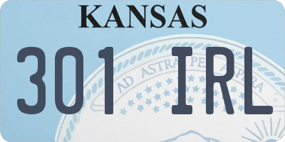 KS license plate 301IRL