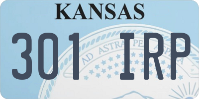 KS license plate 301IRP