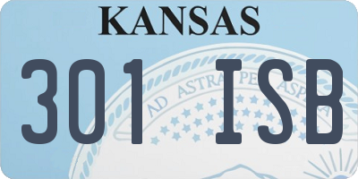 KS license plate 301ISB