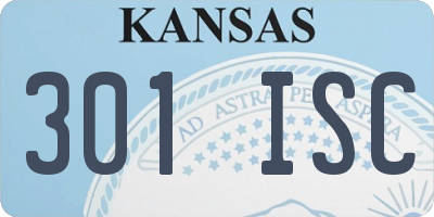 KS license plate 301ISC