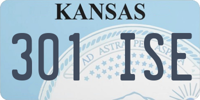 KS license plate 301ISE