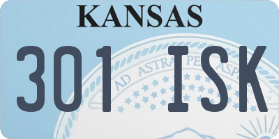 KS license plate 301ISK