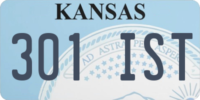 KS license plate 301IST