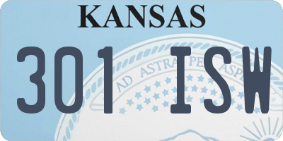 KS license plate 301ISW