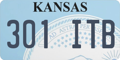 KS license plate 301ITB