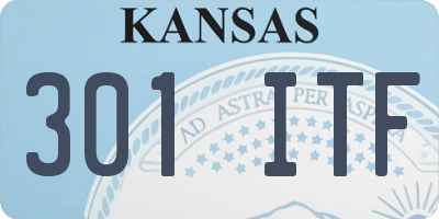 KS license plate 301ITF