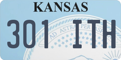 KS license plate 301ITH