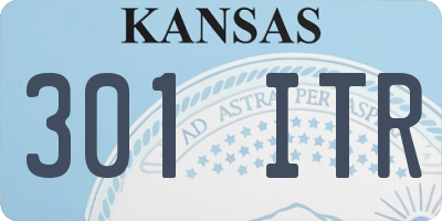 KS license plate 301ITR