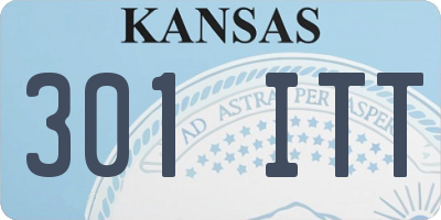 KS license plate 301ITT