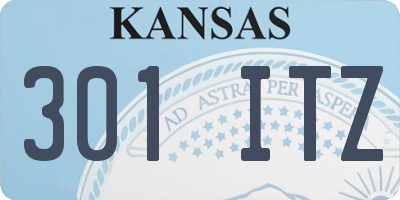 KS license plate 301ITZ