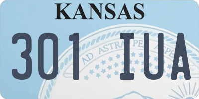 KS license plate 301IUA