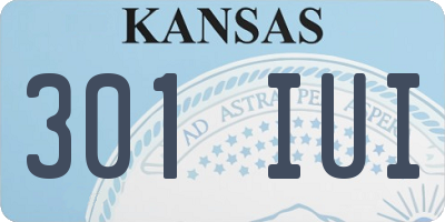 KS license plate 301IUI