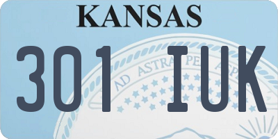 KS license plate 301IUK