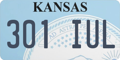 KS license plate 301IUL