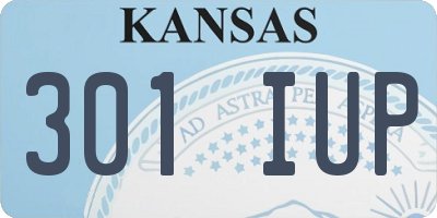 KS license plate 301IUP