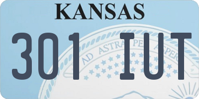 KS license plate 301IUT