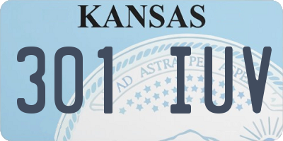 KS license plate 301IUV