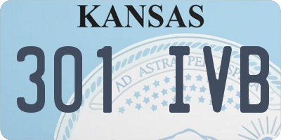 KS license plate 301IVB