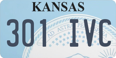 KS license plate 301IVC